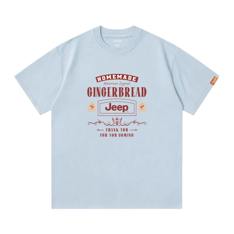 Футболка с воротником-лентой Jeep Sky Blue