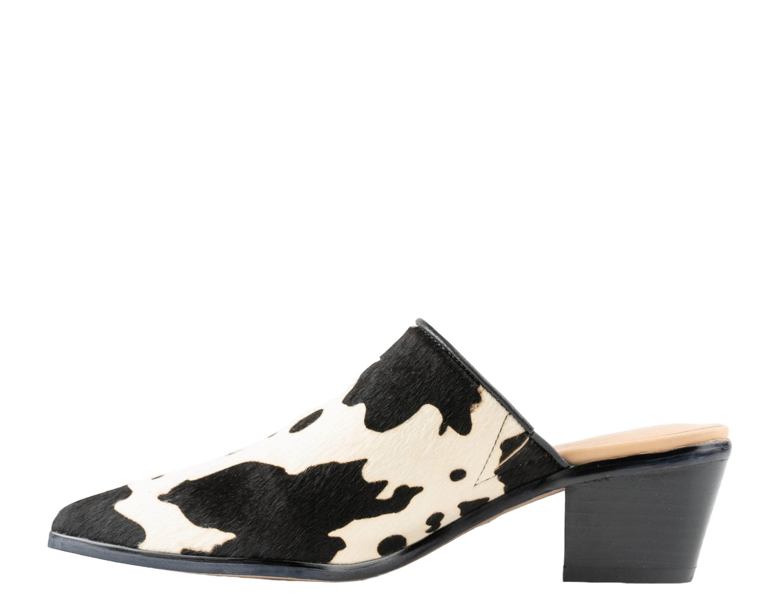 Шлепанцы Chocolat Blu Clint Black White из телячьей замши женские — фото 3