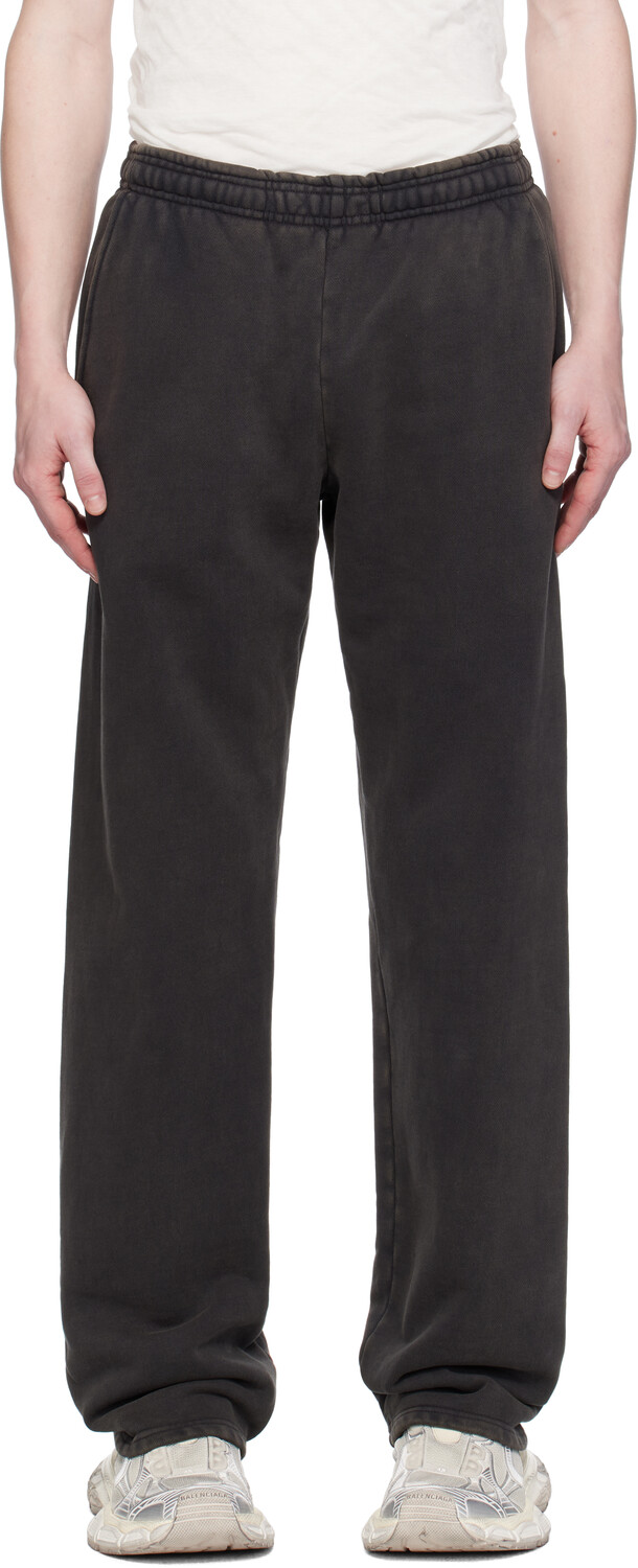 

Черные прямые спортивные штаны Entire Studios, Washed black