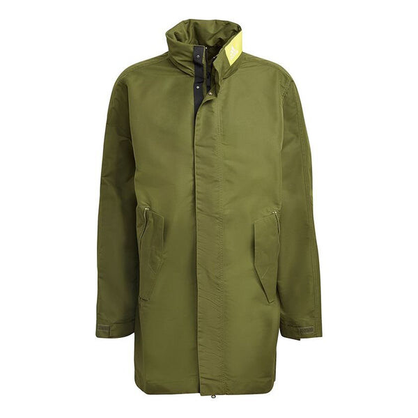 

Куртка m parka athleisure casual sports mid-length stand collar jacket green Adidas, зеленый