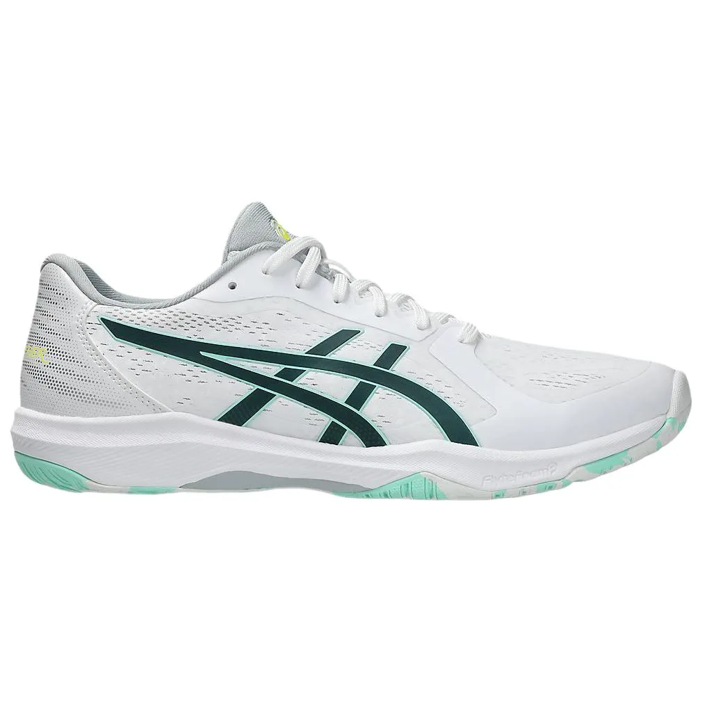 ASICS Дышащие теннисные туфли Dynafeather унисекс бело-зеленые — фото 3
