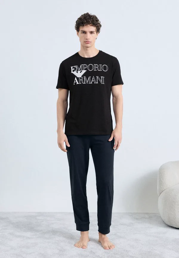 Пижамная футболка с круглым вырезом Emporio Armani, Black — фото 2