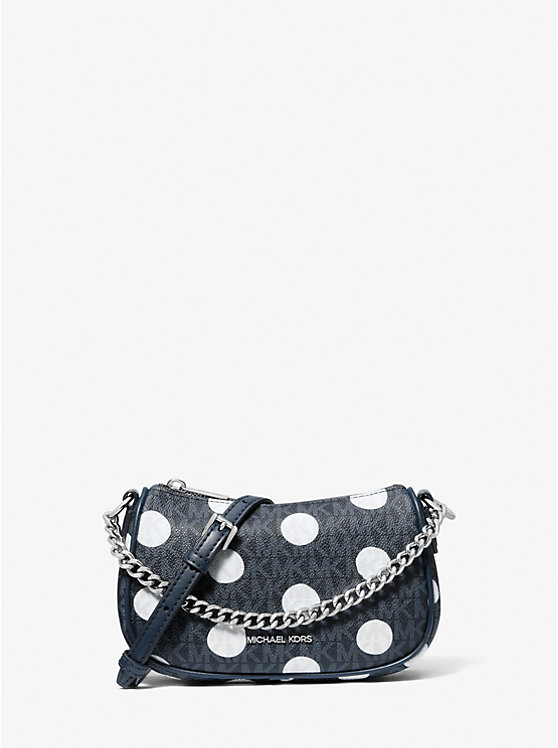

Маленькая клатч Carmela в горошек и фирменный логотип Michael Kors, синий
