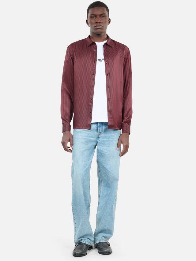 

Рубашка в полоску из смесового шелка THE KOOPLES, Black / Red