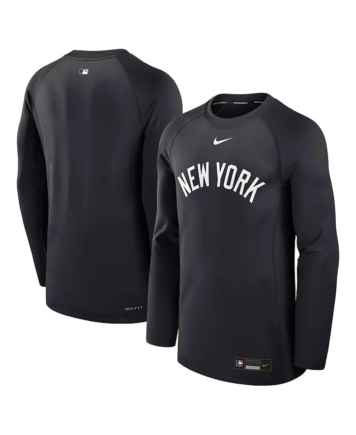 

Мужская футболка с длинным рукавом New York Yankees Authentic Collection Game Time Raglan Performance, цвет: темно-синий Nike