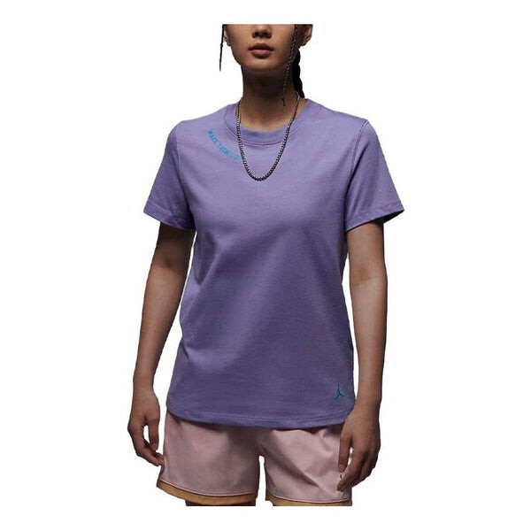 

Футболка (WMNS) Air Jordan Make Them Look T-shirt 'Purple', фиолетовый