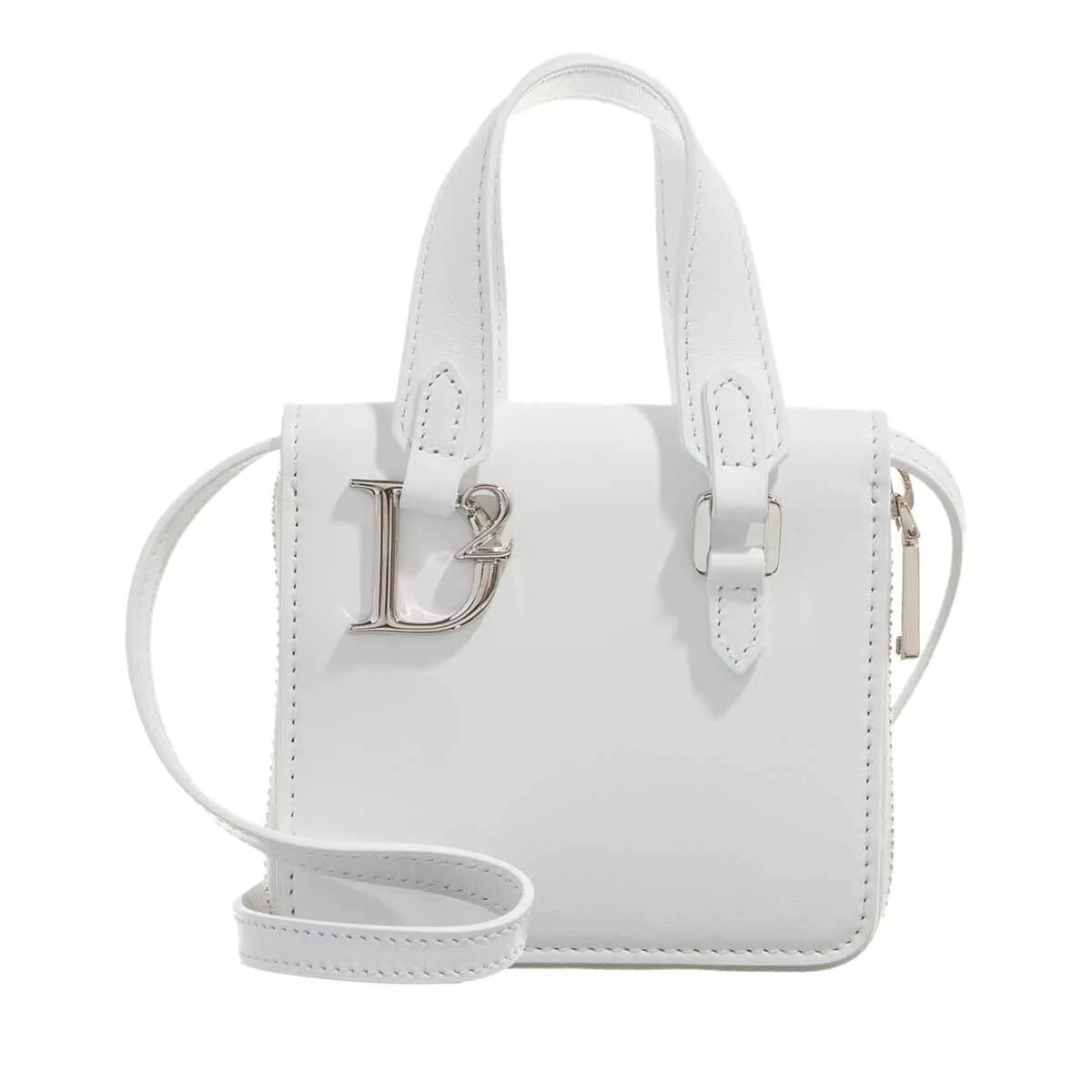 

Кошелек через плечо vitello Dsquared2, белый