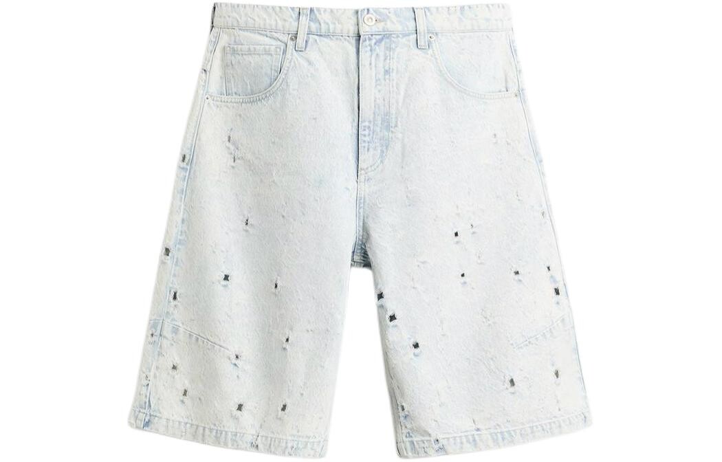 

Джинсовые шорты мужские светло-голубые Zara, светло-голубой