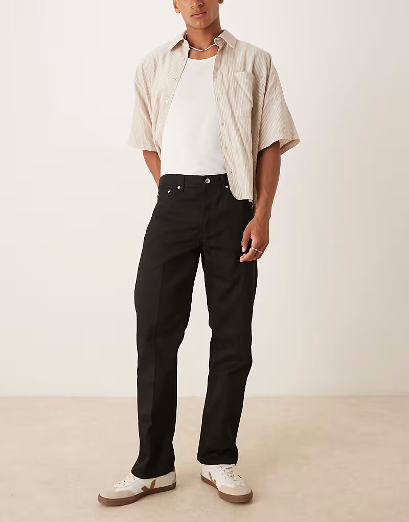 

Джинсы свободного кроя ARKET Ocean прямого кроя черного цвета