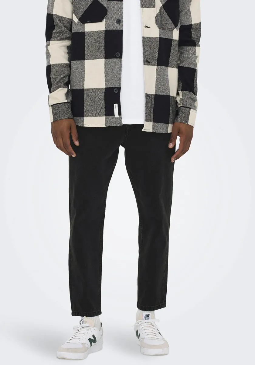 

Зауженные джинсы ONLY & SONS "AVI BEAM", цвет Black Denim Wash