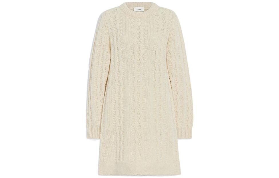 

Женское платье COACH с длинными рукавами, цвет Beige