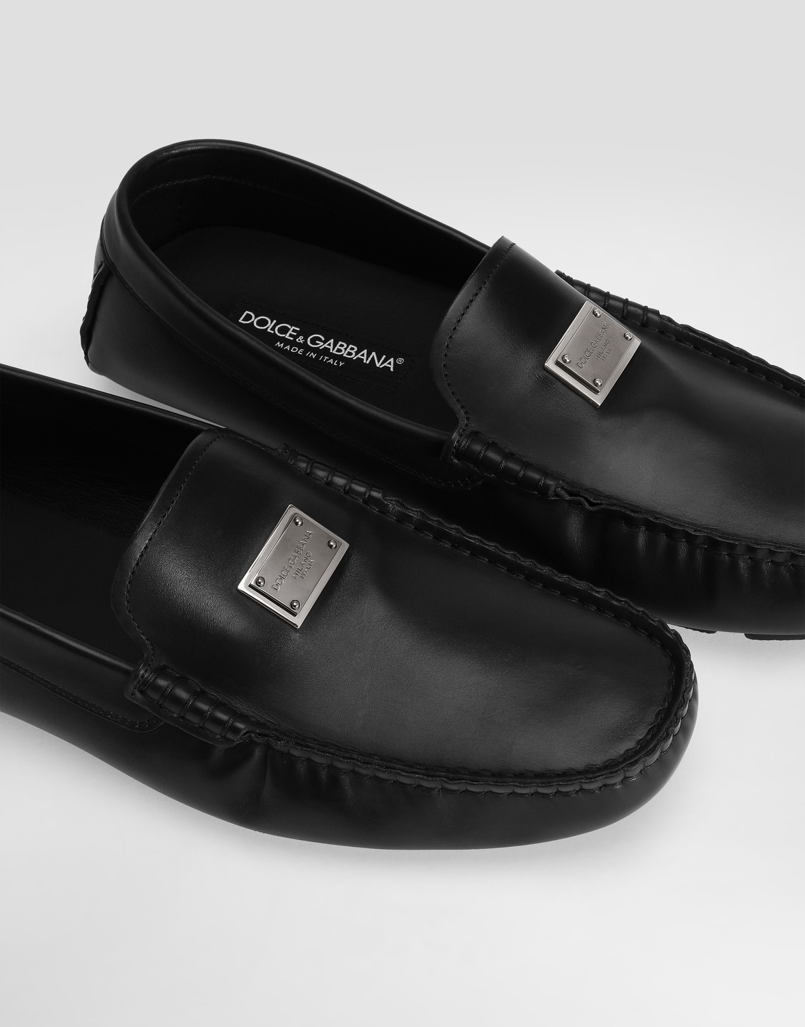 Лоферы из телячьей кожи dg driver Dolce & Gabbana, черный — фото 4