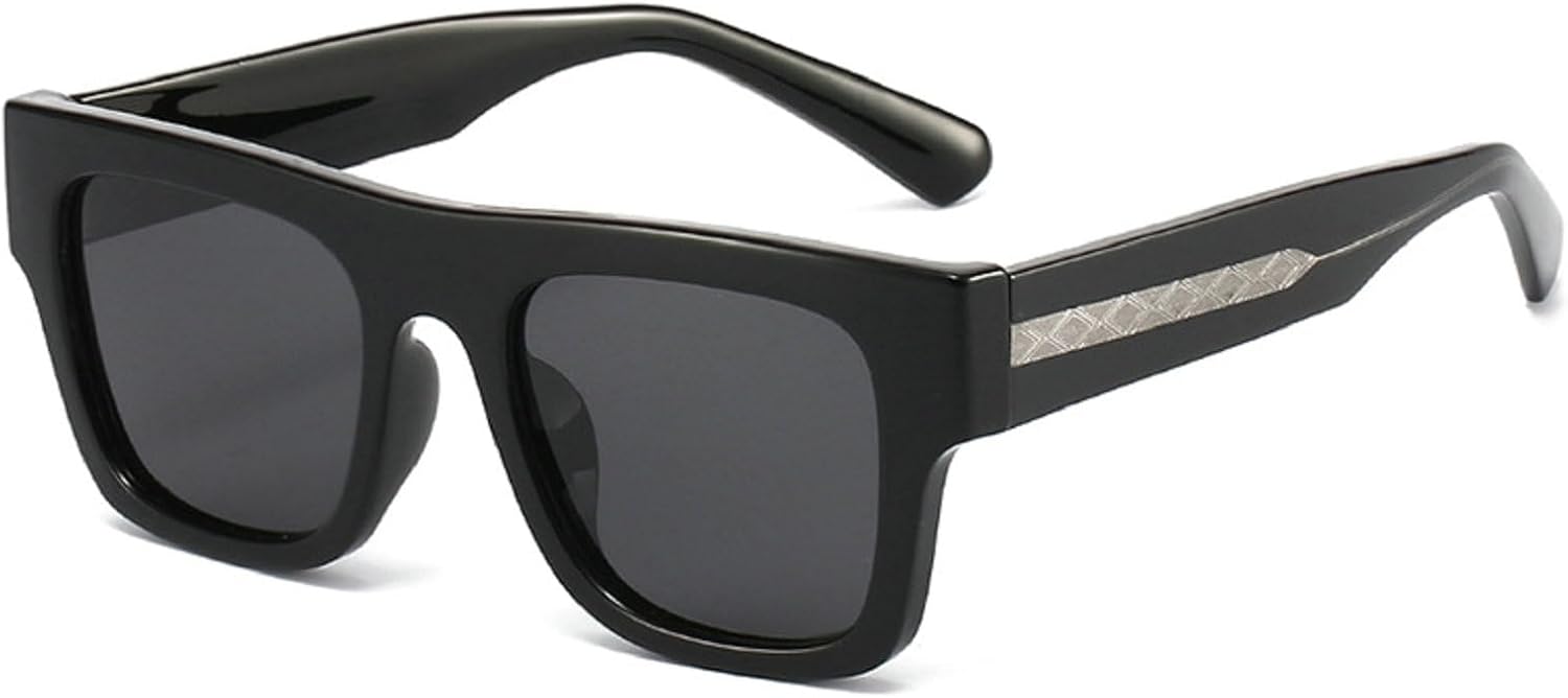 

Винтажные большие квадратные солнцезащитные очки для женщин, модные солнцезащитные очки-пилот в стиле Y2K с крупной оправой, мужские модные солнцезащитные очки mincl, Black