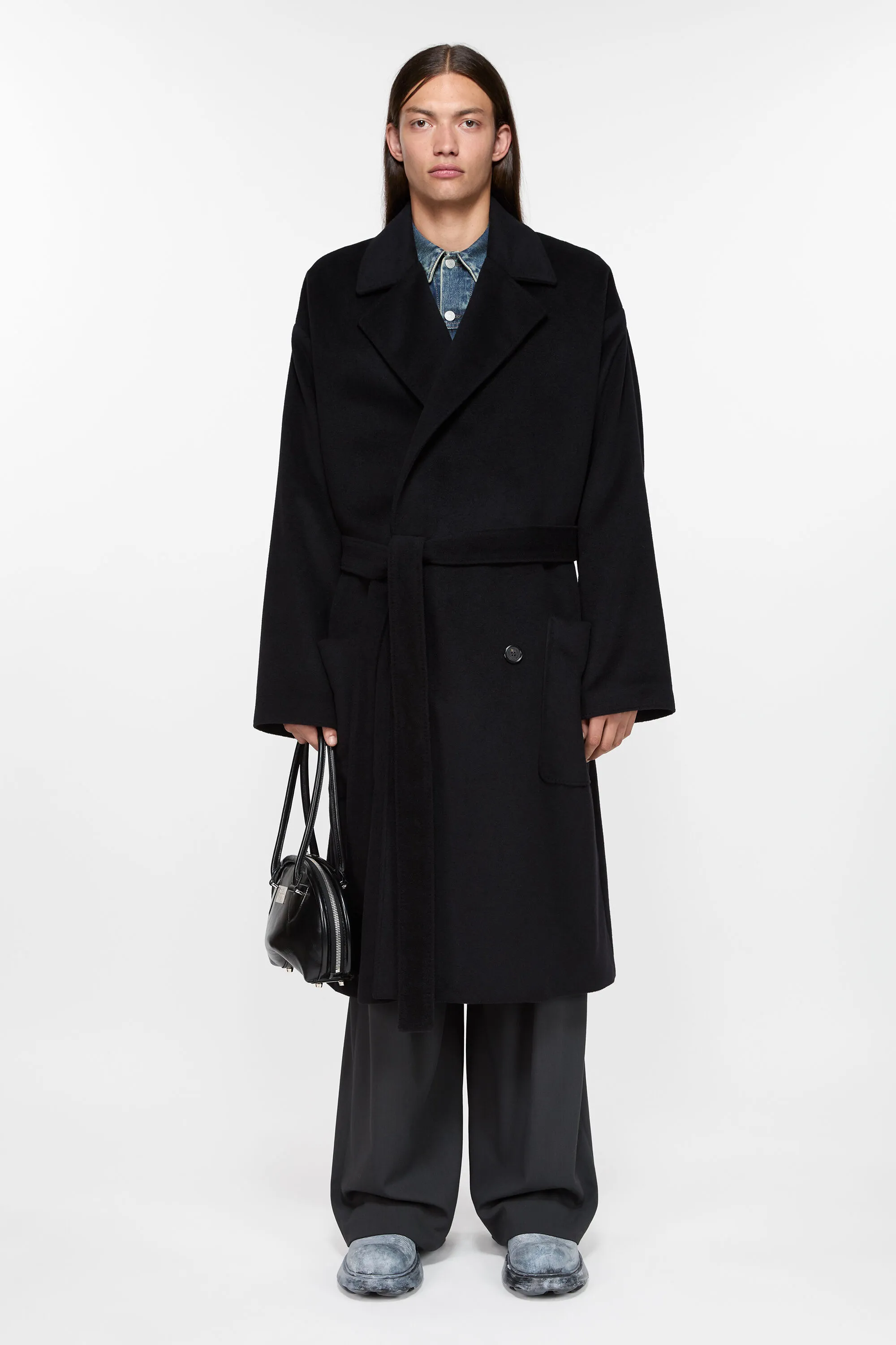 

Двубортное пальто Acne Studios, черный