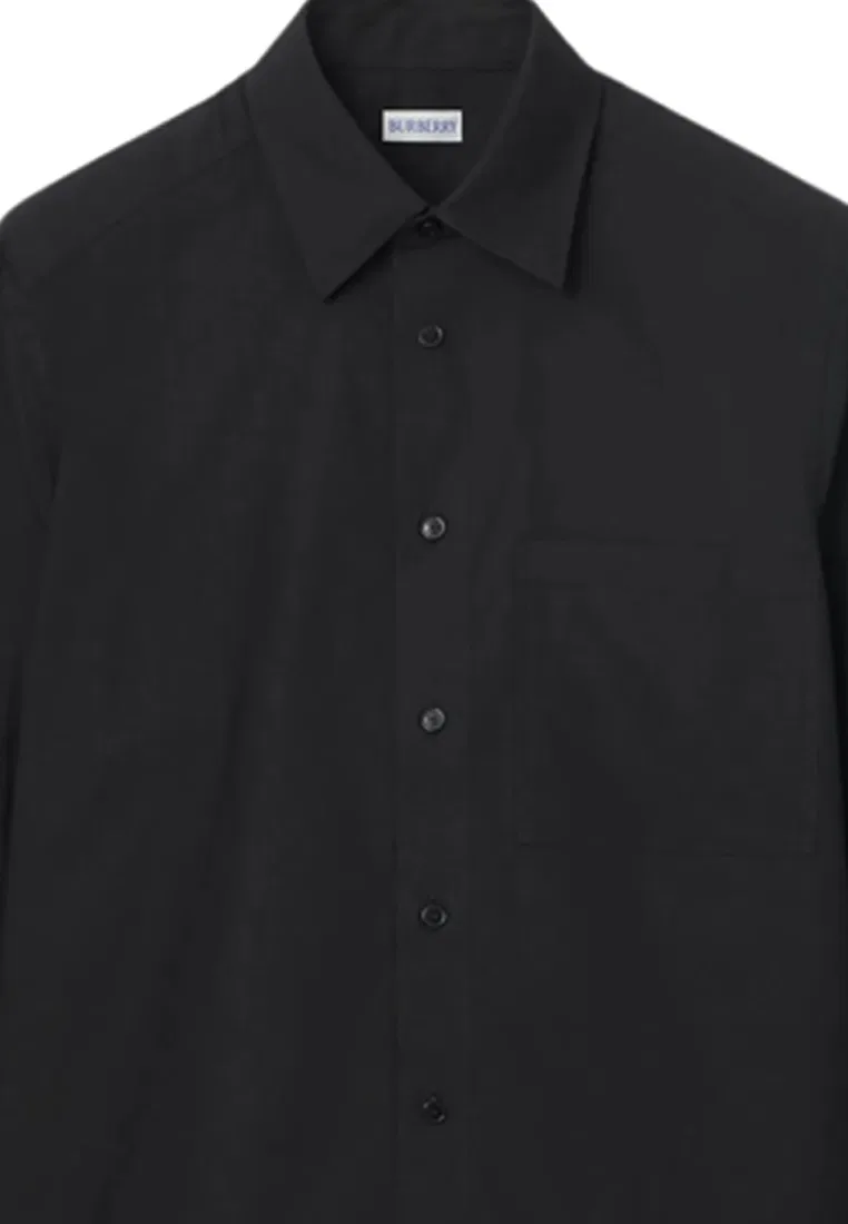 Рубашка мужская Burberry 81117641, хлопок, черный — фото 4