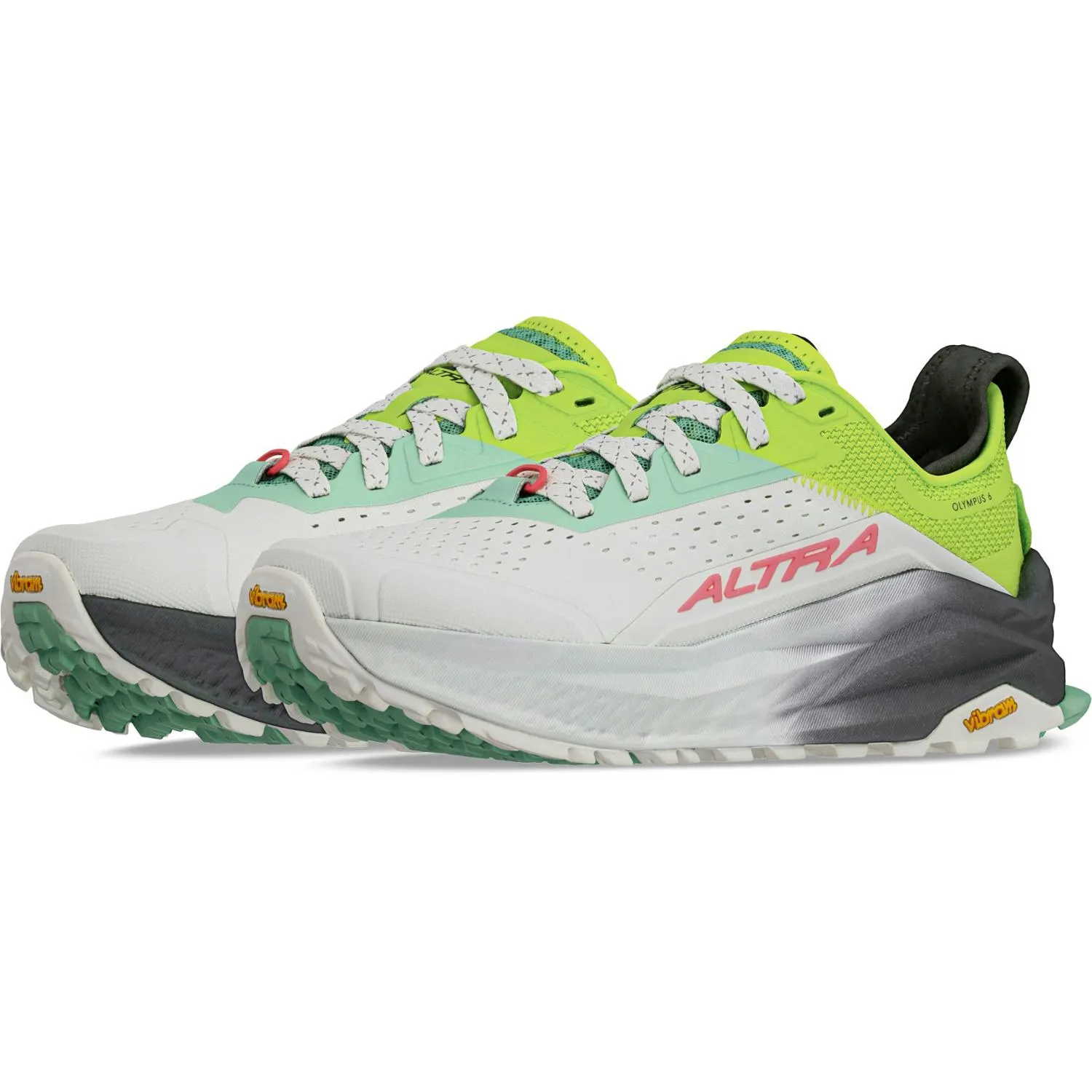 Олимпийские 6 Трейловые Беговые Кроссовки - Женские Altra, Gray/Lime — фото 3