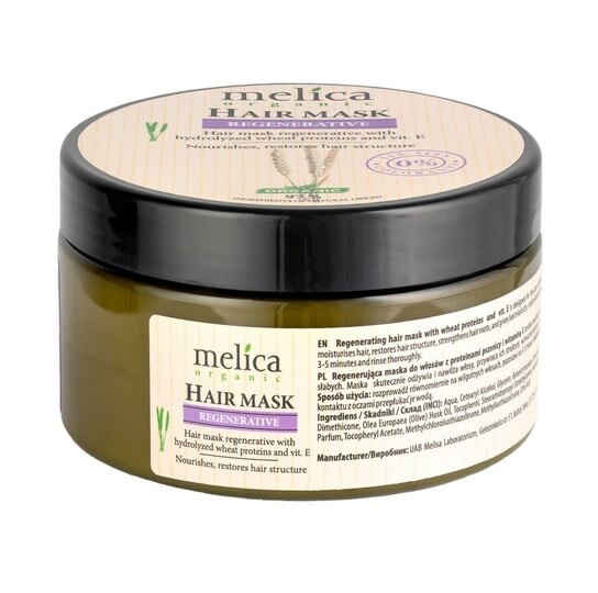 

Протеиновая маска для восстановления волос, 350 мл Melica Organic