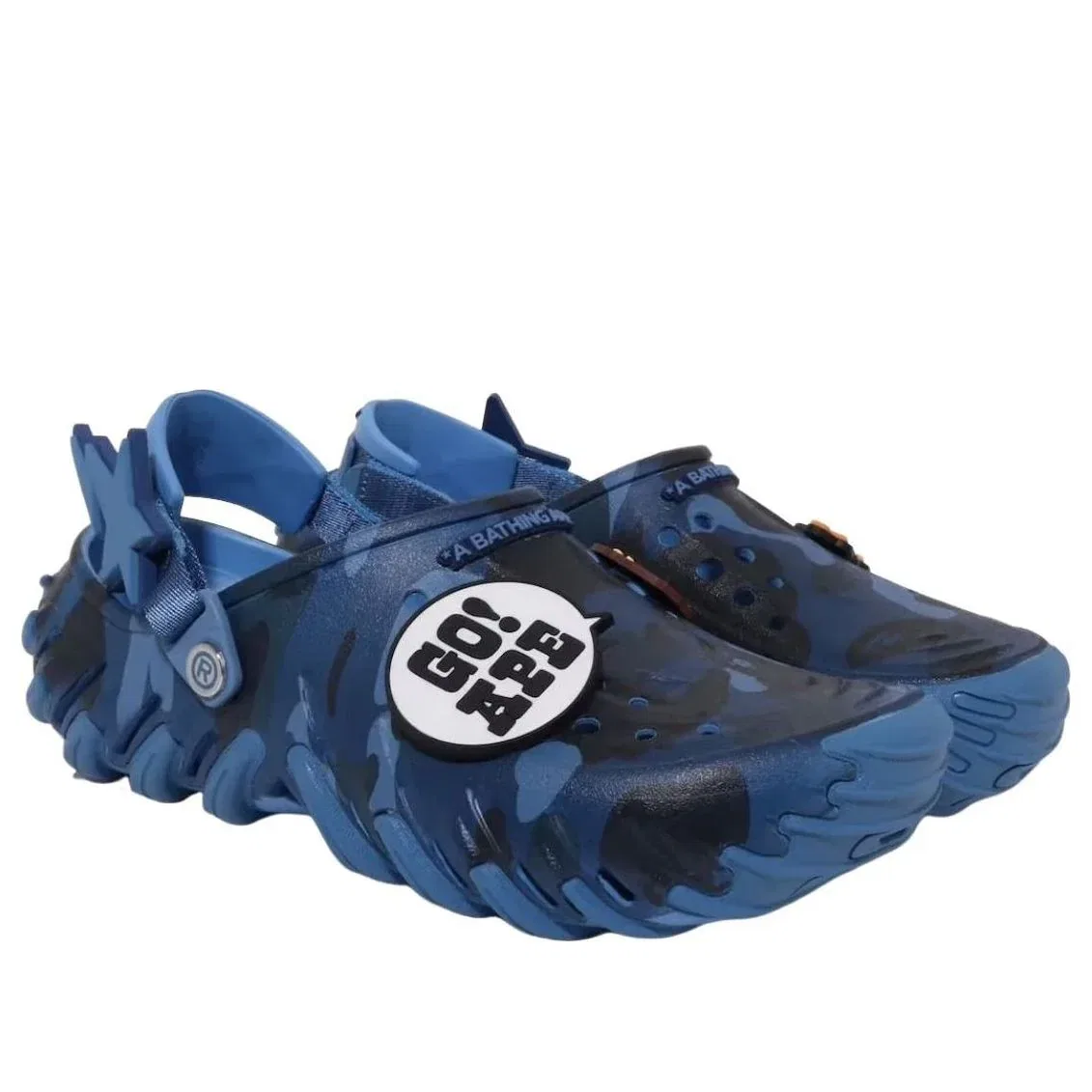 Сабо Crocs x BAPE Echo RO Clog 'Blue Camo' 213140-4SN, темно-синий — фото 3