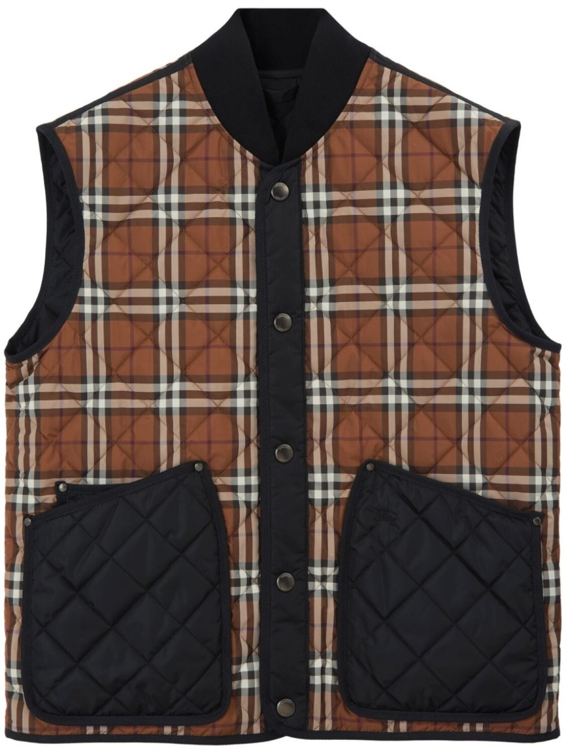 

Burberry жилет со вставками в клетку Vintage Check, черный