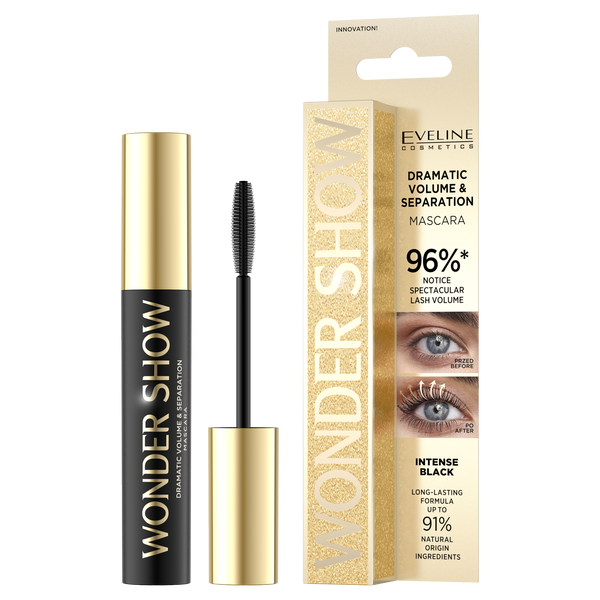 

Утолщающая и разделяющая тушь для ресниц, 7 мл Eveline Cosmetics Wonder show