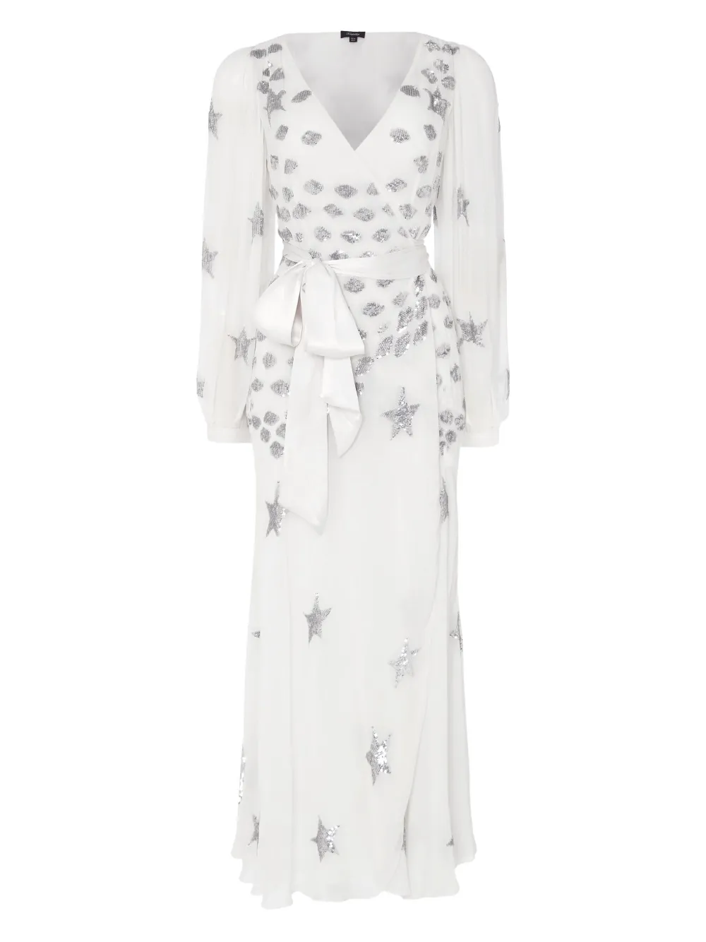 

Платье-кимоно с пайетками "звезда" Etoile Temperley London, белый