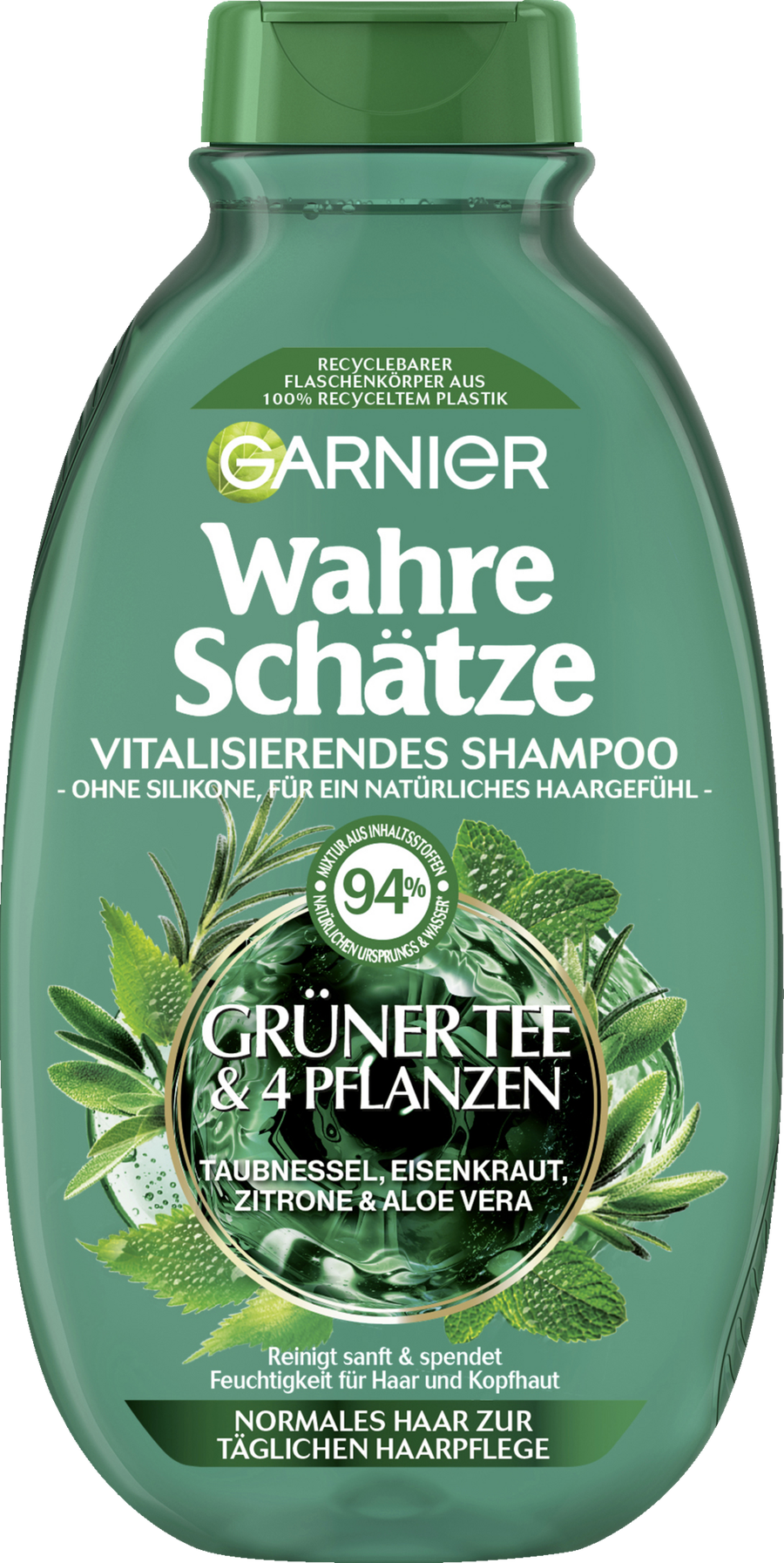 

Шампунь Garnier Wahre Schätze Shampoo Grüner Tee & 4 Pflanzen Normales Haar