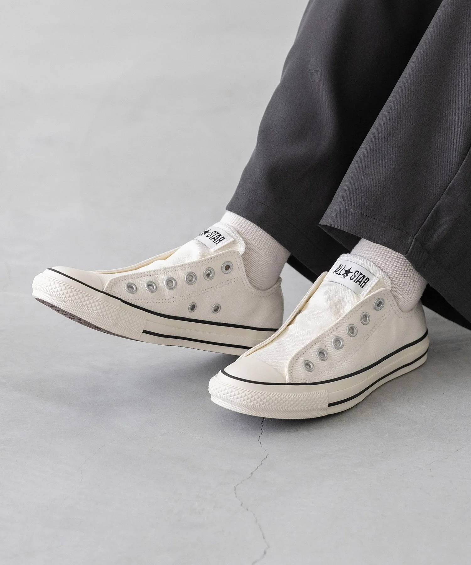 Кроссовки CONVERSE ALL STAR SLIP FE OX белые