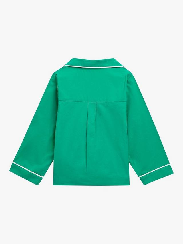 Детский комплект пижамы из хлопка с контрастной отделкой Whistles, Green — фото 2