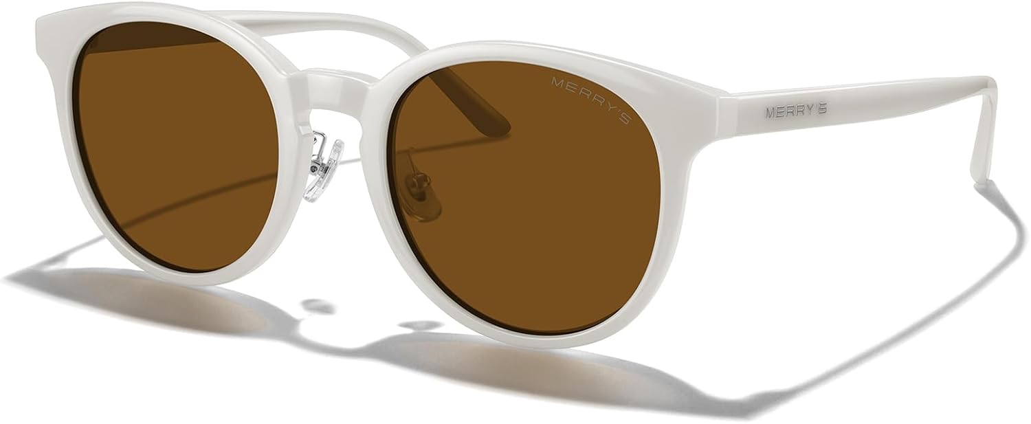 

Современные женские солнцезащитные очки MERRY'S из ацетата, овальной и круглой формы, с поляризацией и защитой от УФ-излучения UV400, модель S6192, Creamy White Frame/Brown Lens