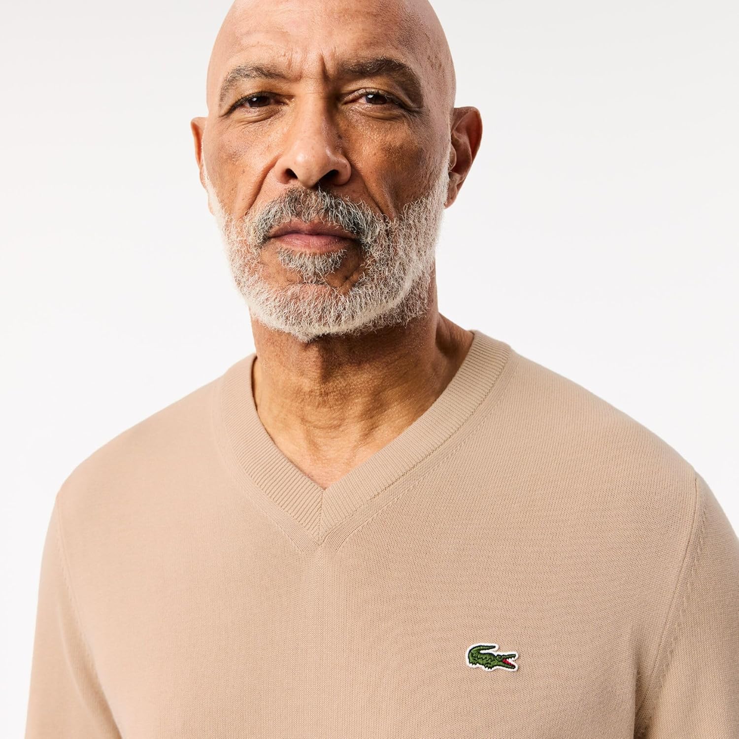 Lacoste мужской свитер с длинным рукавом, прямой крой, V-образный вырез, из органического хлопка, Viennese — фото 4