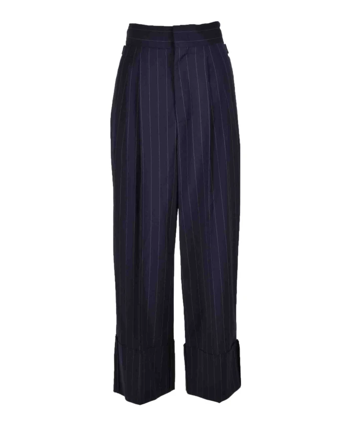 

Элегантные брюки из шерстяной смеси Erika Cavallini, синий