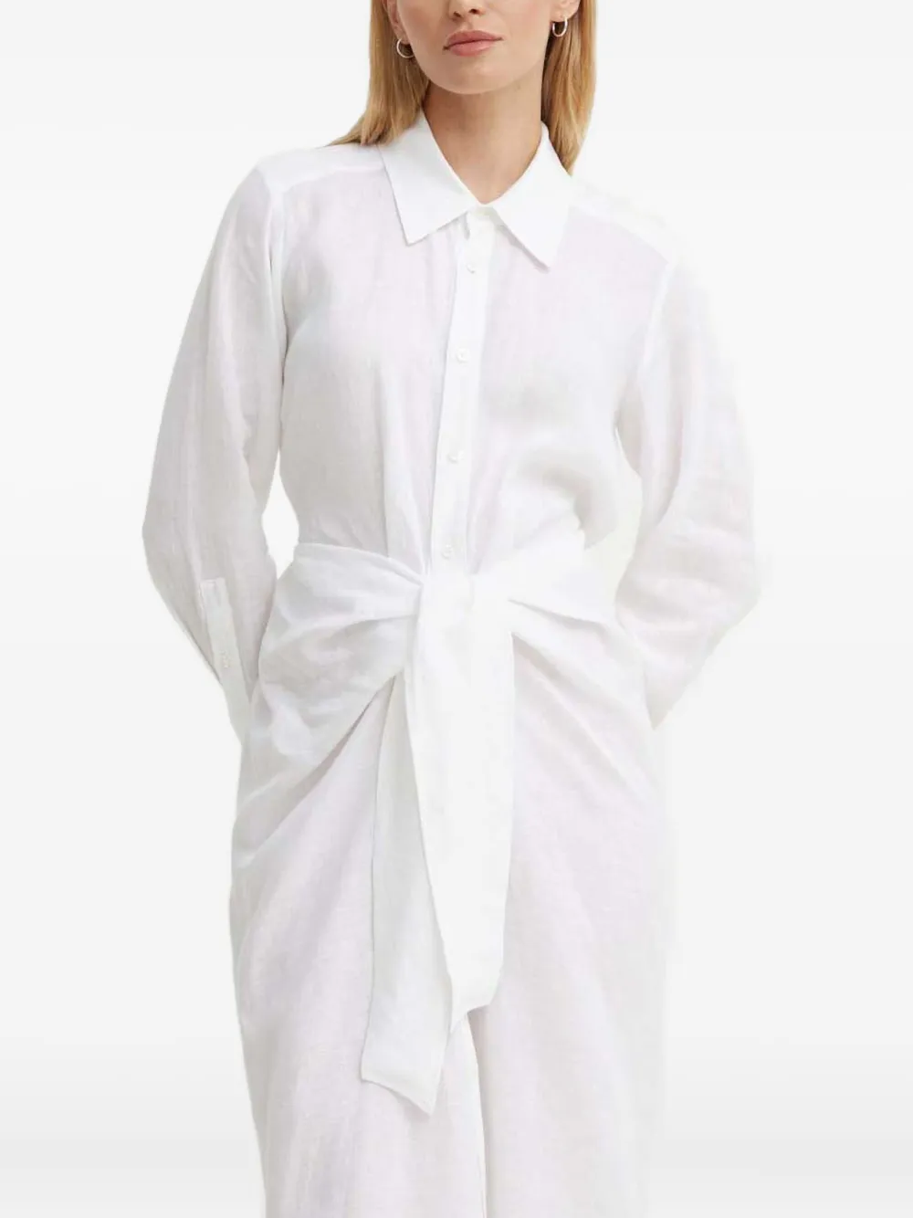 

Платье-рубашка Carson с завязывающимся спереди бантом A.L.C., белый