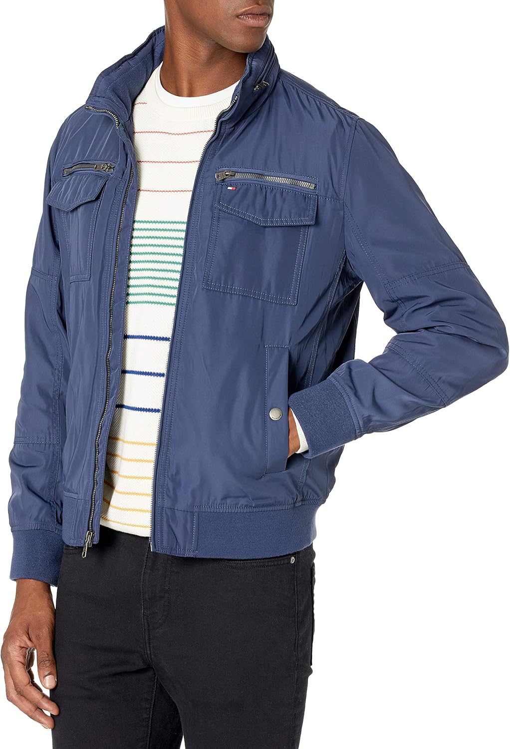 

Мужская водонепроницаемая куртка-бомбер Tommy Hilfiger Performance (стандартная и для больших и высоких), Halogen Blue Unfilled