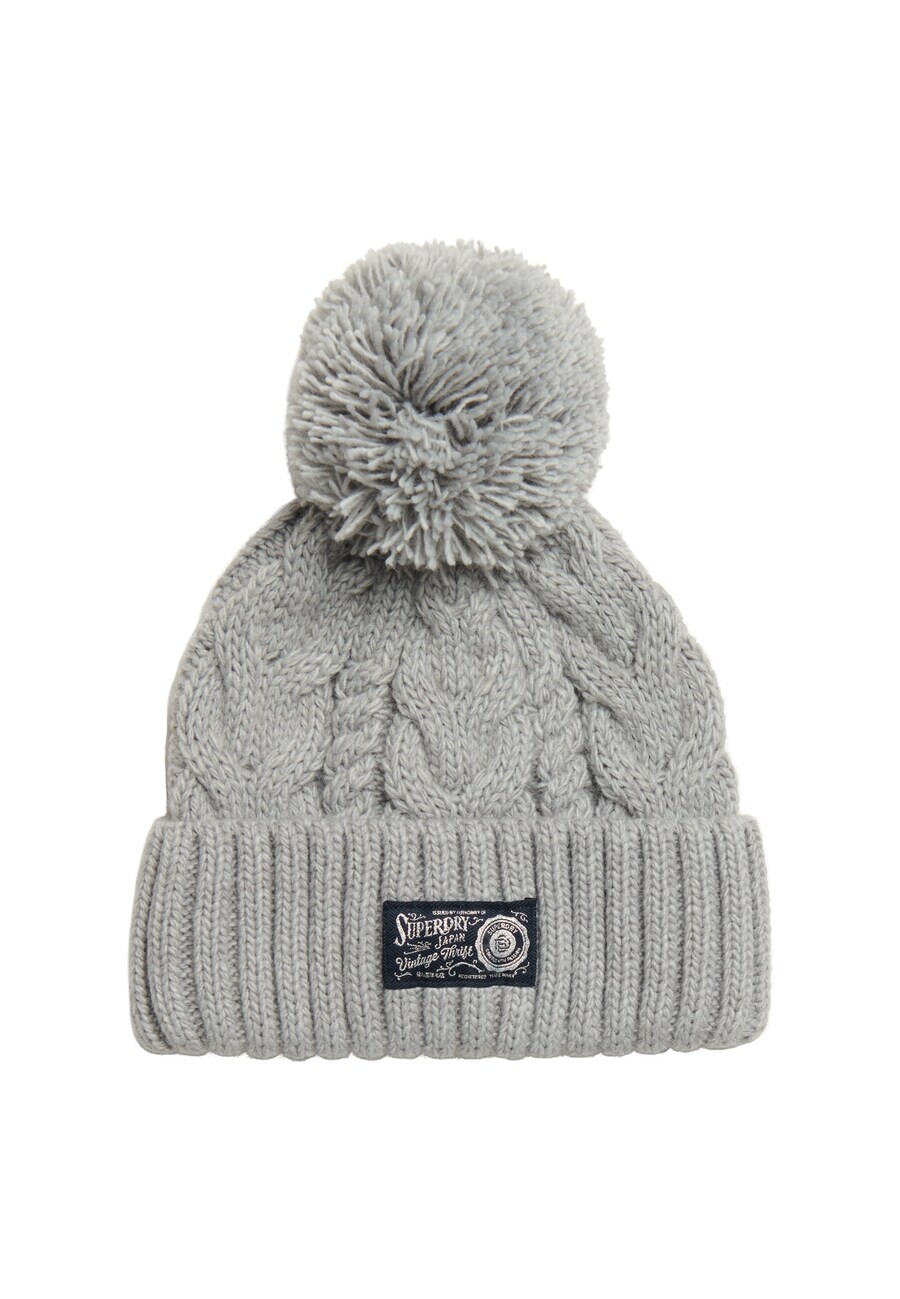 

Шапка Superdry Beanie, цвет grey/light grey