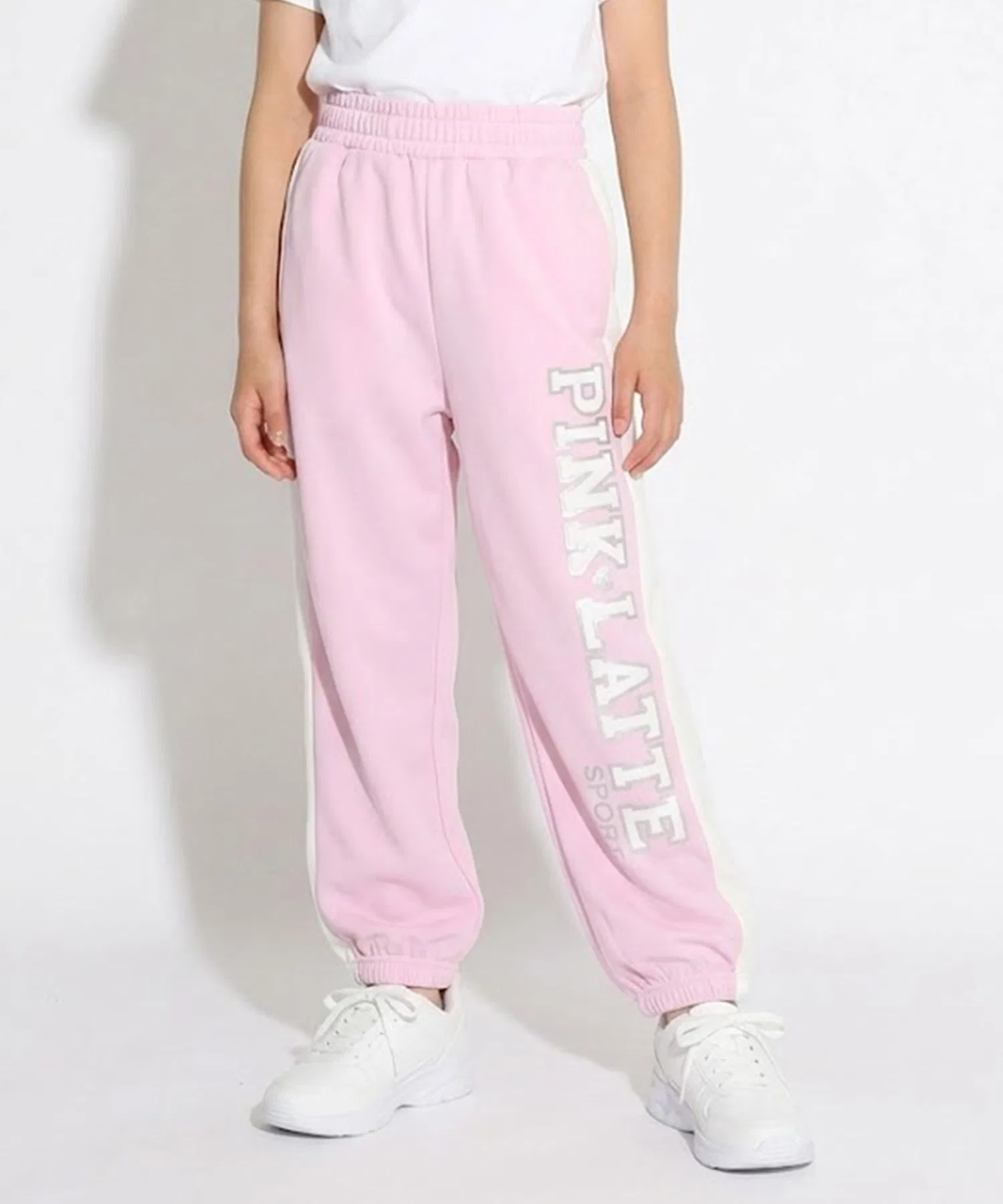 Детские спортивные штаны с логотипом PINK-latte SPORT чёрные