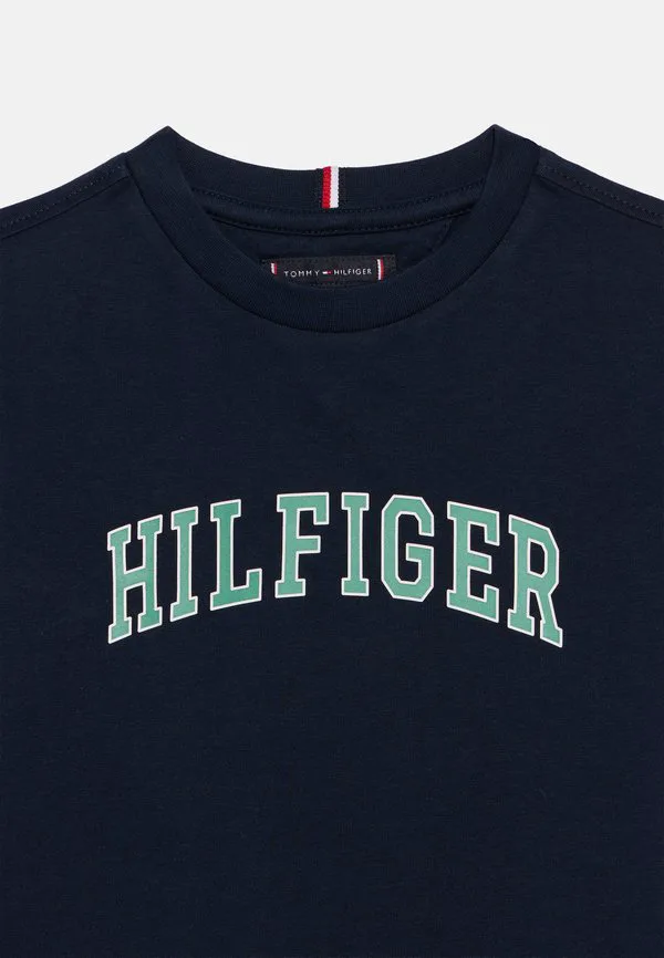 Футболка с круглым вырезом и логотипом Tommy Hilfiger, Dark Night Navy — фото 3