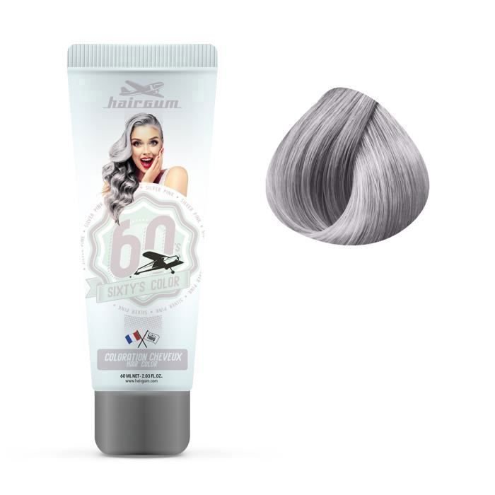 

Временная краска - Полуперманентная краска Silver Pink 60мл - Hairgum Inny Producent