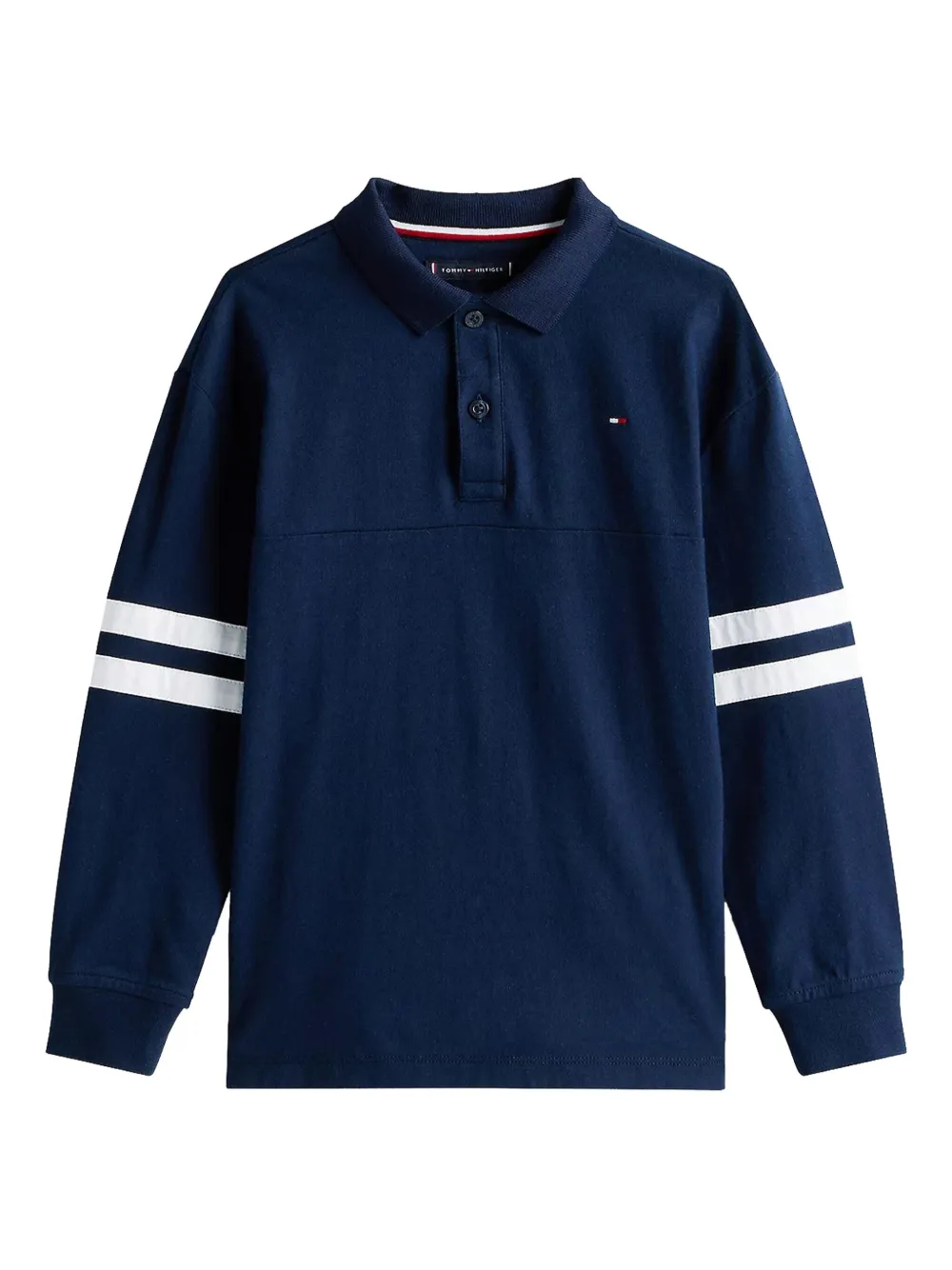 

Рубашка-поло с длинными рукавами в полоску регби Tommy Hilfiger Junior, синий