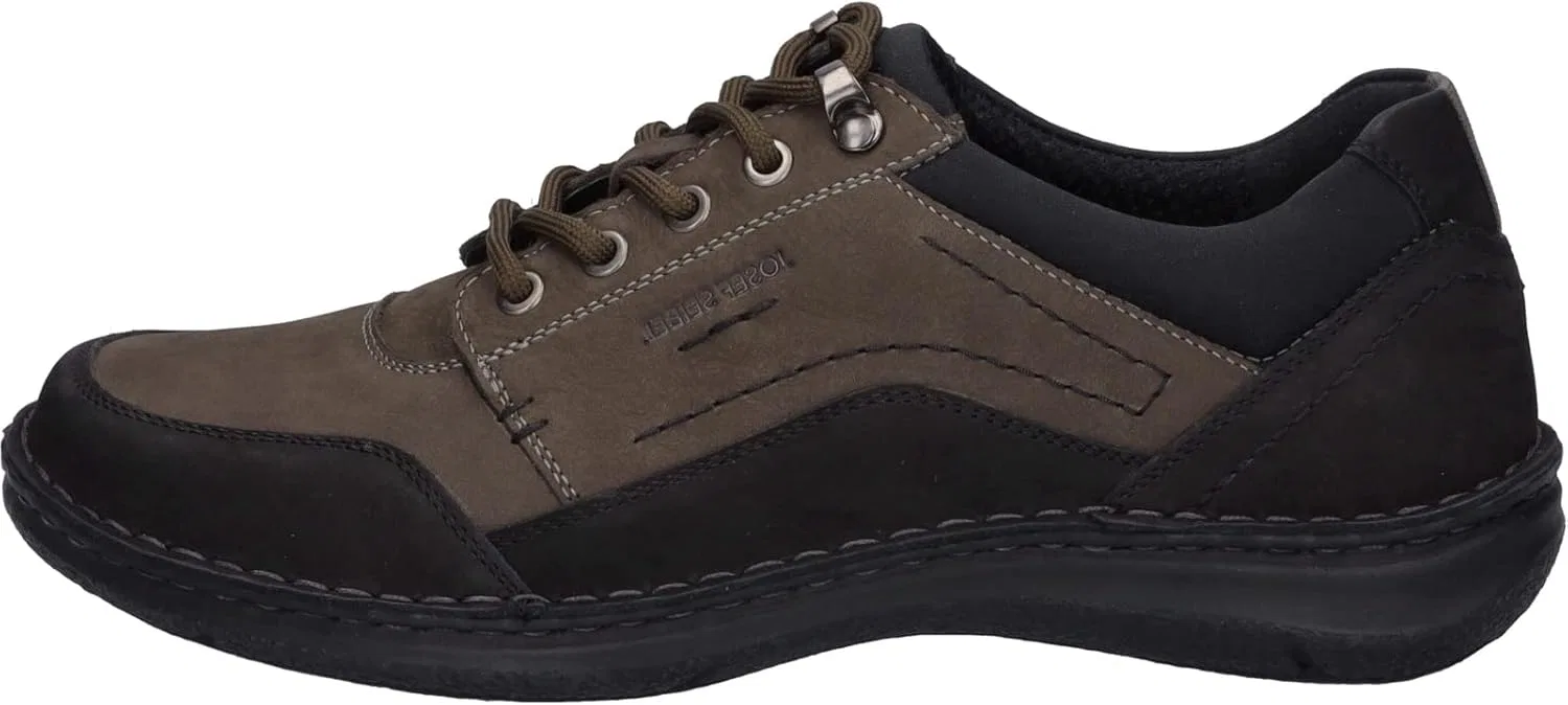 Мужские низкие кроссовки Josef Seibel Anvers 98, очень широкие (K), со сменной стелькой, Grey Asphalt Combi. — фото 2