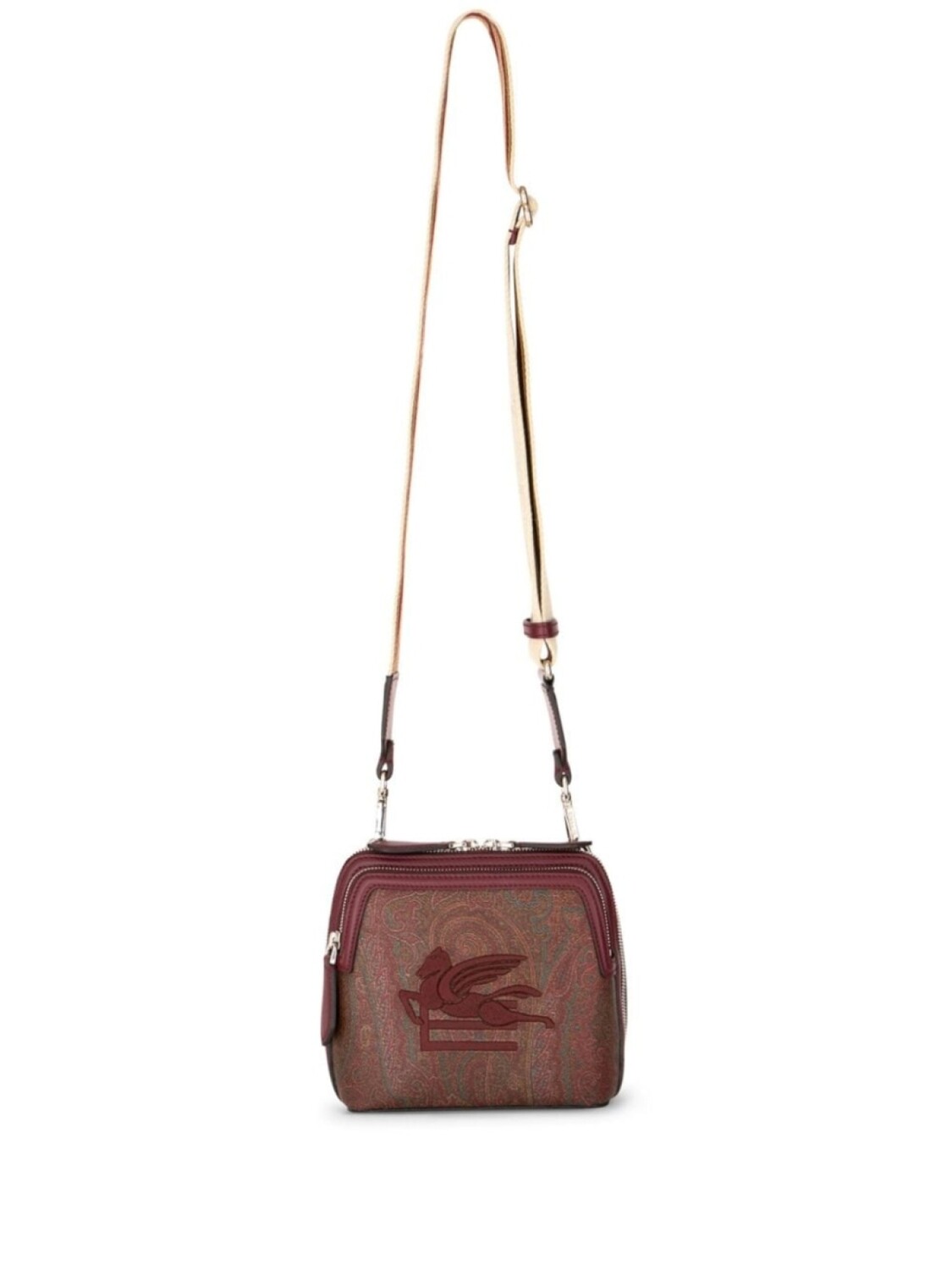 

ETRO сумка через плечо Essential с вышивкой Pegaso, коричневый