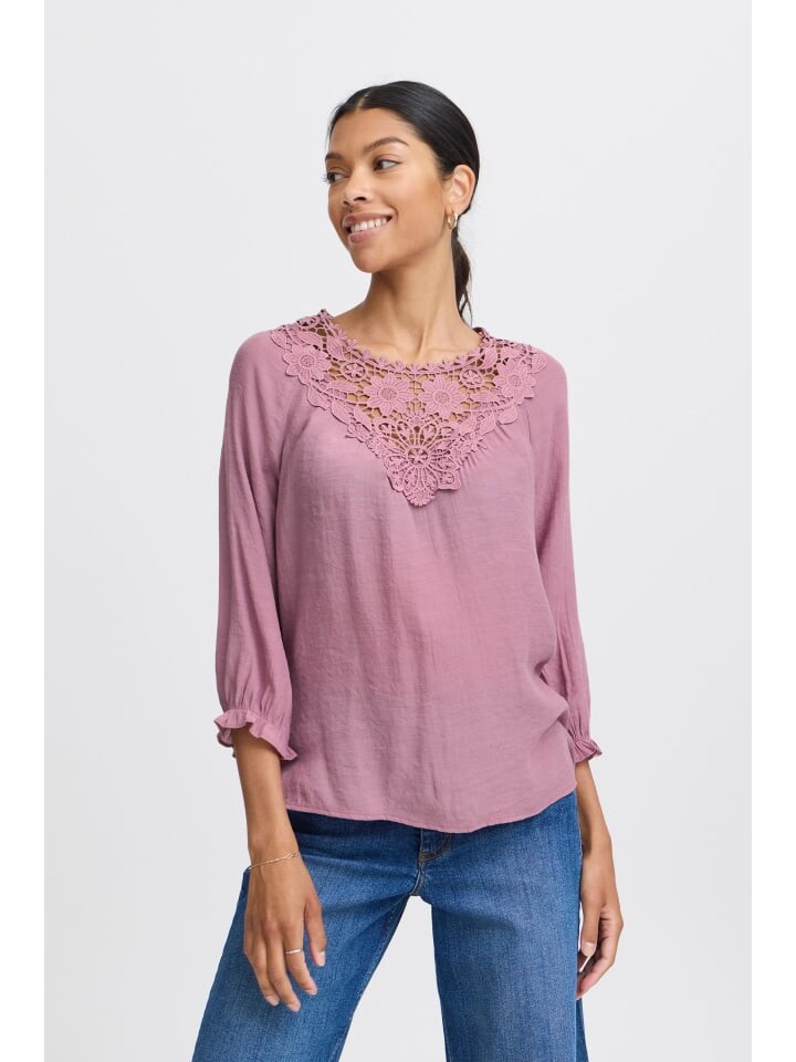 

Блуза b.young Kurzarmbluse BYIKELLY BLOUSE 20816237 stylische Kurzarmbluse, розовый