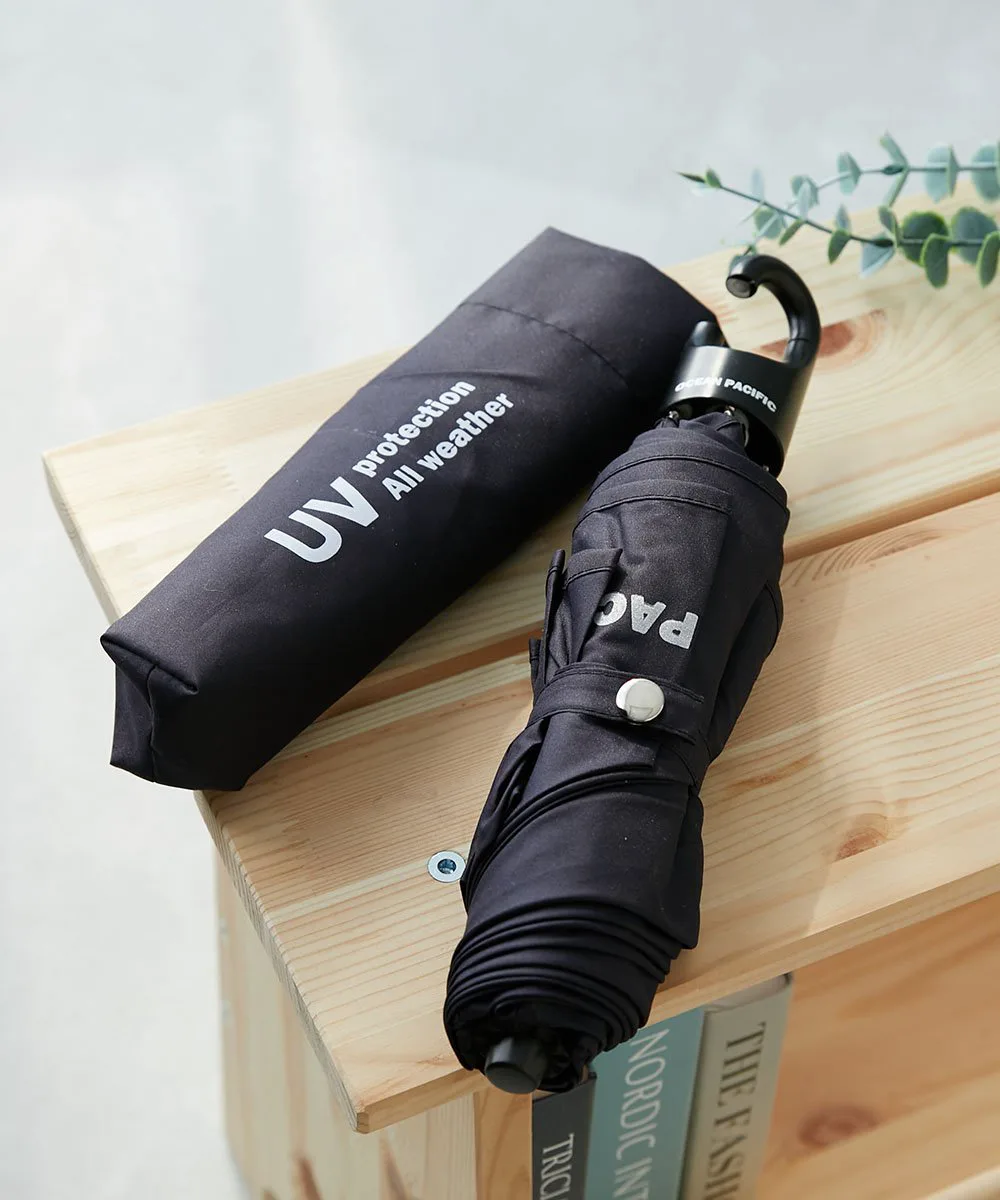 Куртка Легкий складной зонт Ocean Pacific с карабином (для дождя и солнца) Rainwear 2025SS Devirock, 001-Black