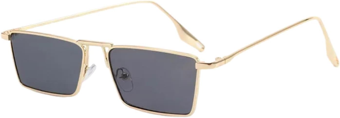 

Солнцезащитные очки с защитой от УФ-излучения UV400 | Металлическая оправа, цветные линзы | Для женщин и мужчин, для занятий спортом на открытом воздухе и вождения DSVIGF, Gold Gray