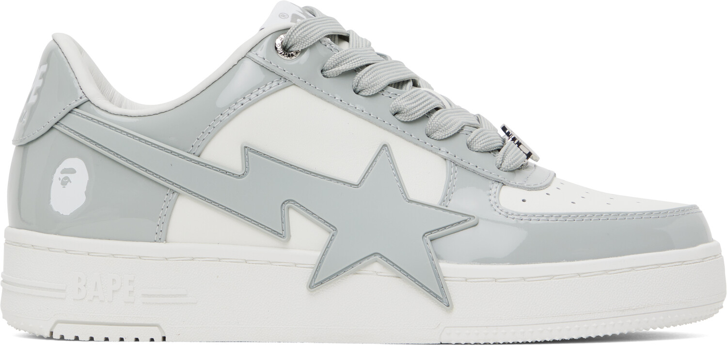 

Кроссовки STA OS #3 белого и серого цвета BAPE, Белый, Кроссовки STA OS #3 белого и серого цвета BAPE