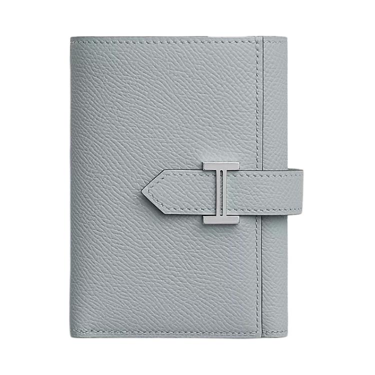 

HERMES Кошелёк Bearn Epsom из телячьей кожи женский 8U ледниково-голубой