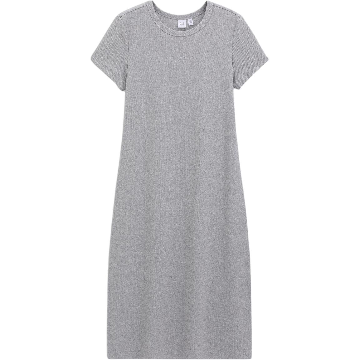 

Женское платье с коротким рукавом GAP, светло-серый