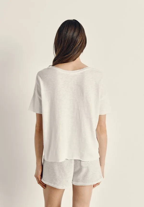 

Простая футболка American Vintage, Blanc, Белый, Простая футболка American Vintage, Blanc