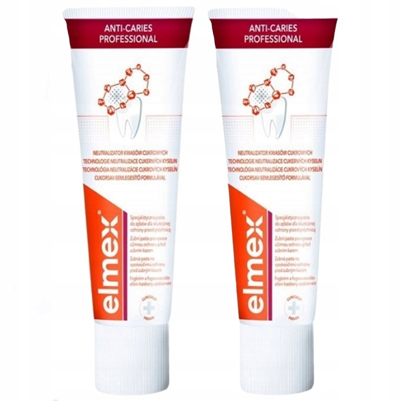 

2x Зубная паста ELMEX Profesional Anti-caries с аминофторидом 75 мл Inna marka