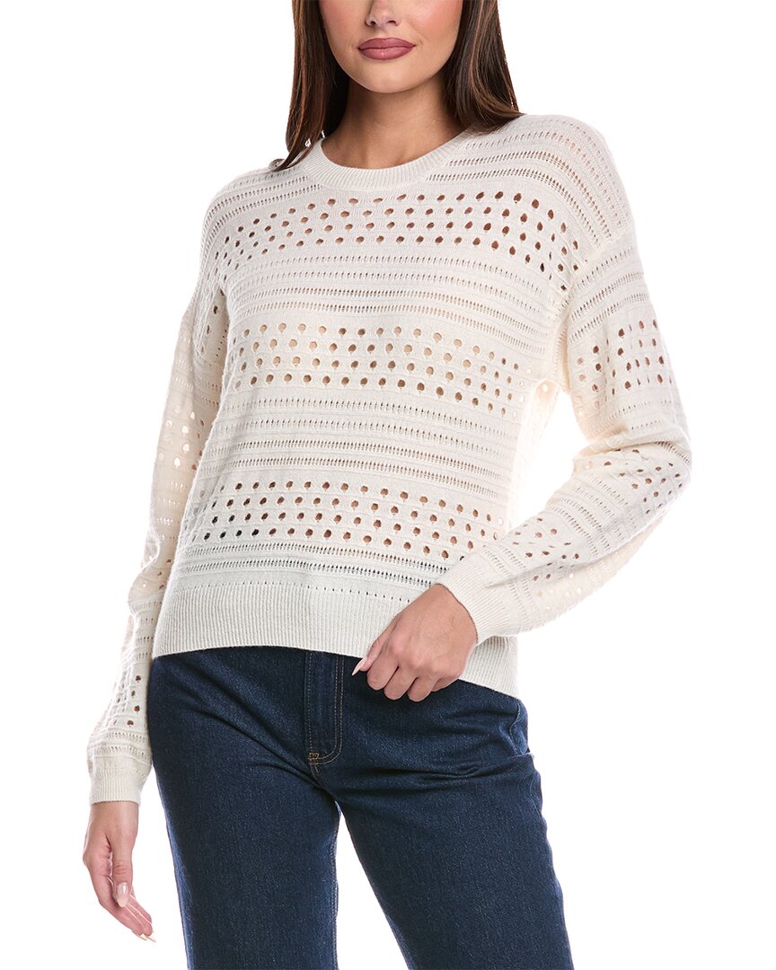 

Кашемировый свитер Brodie Cashmere Clare Open Pointelle, белый