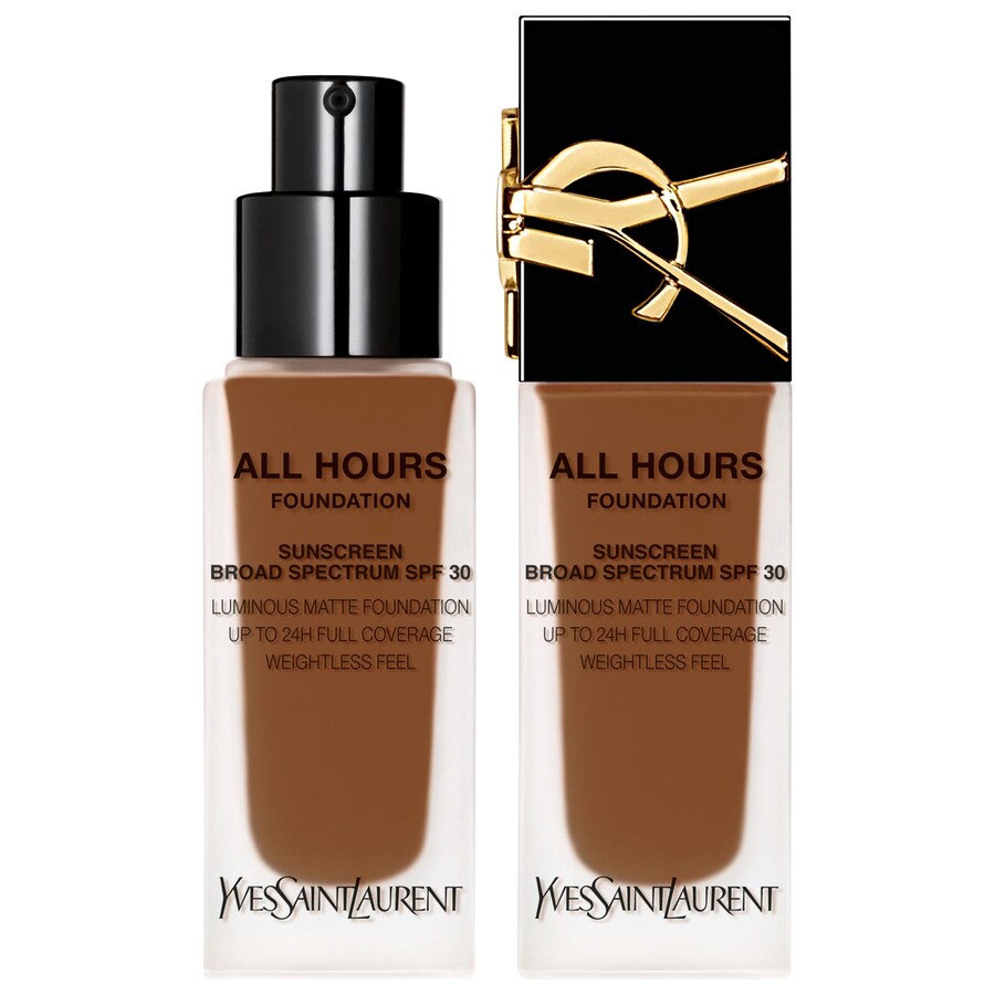 

Тональная основа All Hours Luminous Natural Matte Foundation с 24-часовой стойкостью, SPF 30 и гиалуроновой кислотой. Yves Saint Laurent, .85 oz. /25 mL, DN7